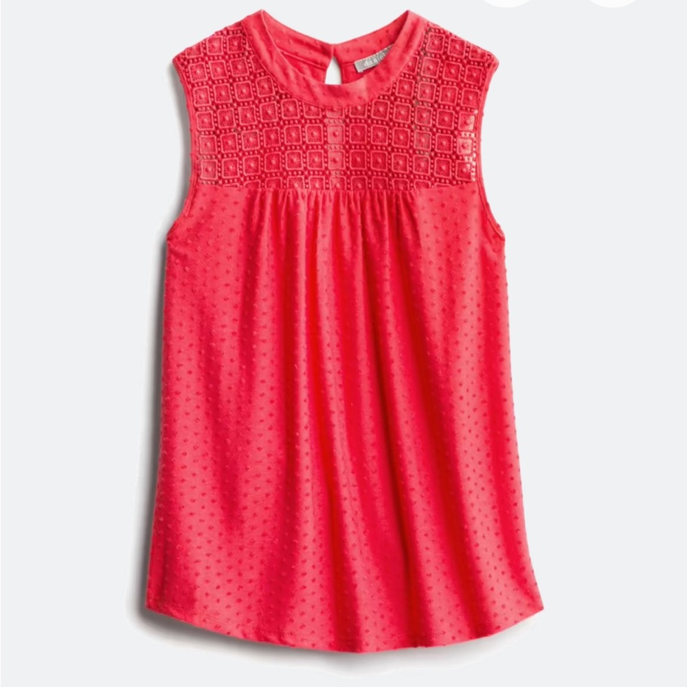 Sleeveless coral top